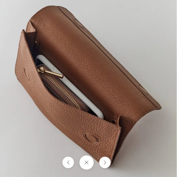 Cuyana System Flap Bag Accessory Black Pebbled Leather Like New - Picture 3 of 8